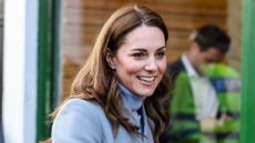 Catherine, Princess of Wales smiles as she visits Social Bite Caf&eacute; in Scotland on February 12, 2020