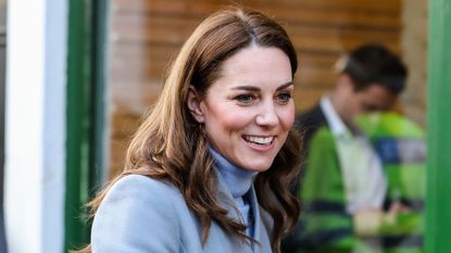 Catherine, Princess of Wales smiles as she visits Social Bite Caf&eacute; in Scotland on February 12, 2020