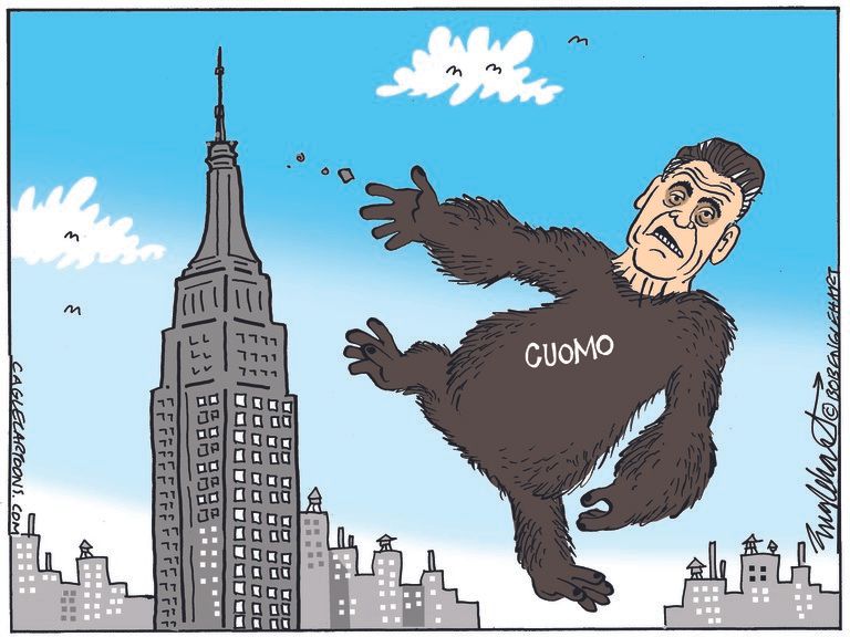 Political Cartoon U.S. cuomo sexual harassment king kong