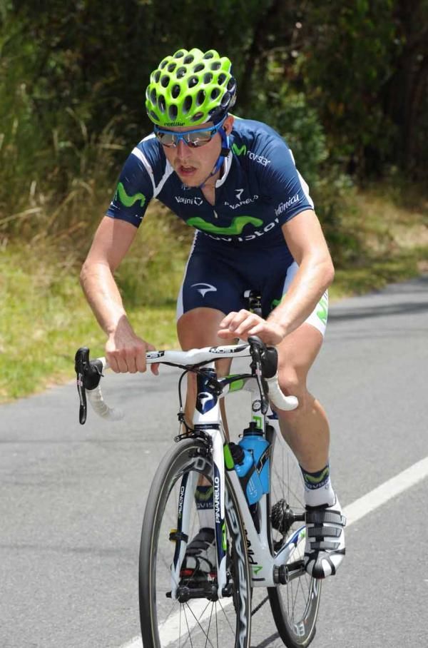 Andre Madrazo (Movistar) at the Santos Tour Down Under.