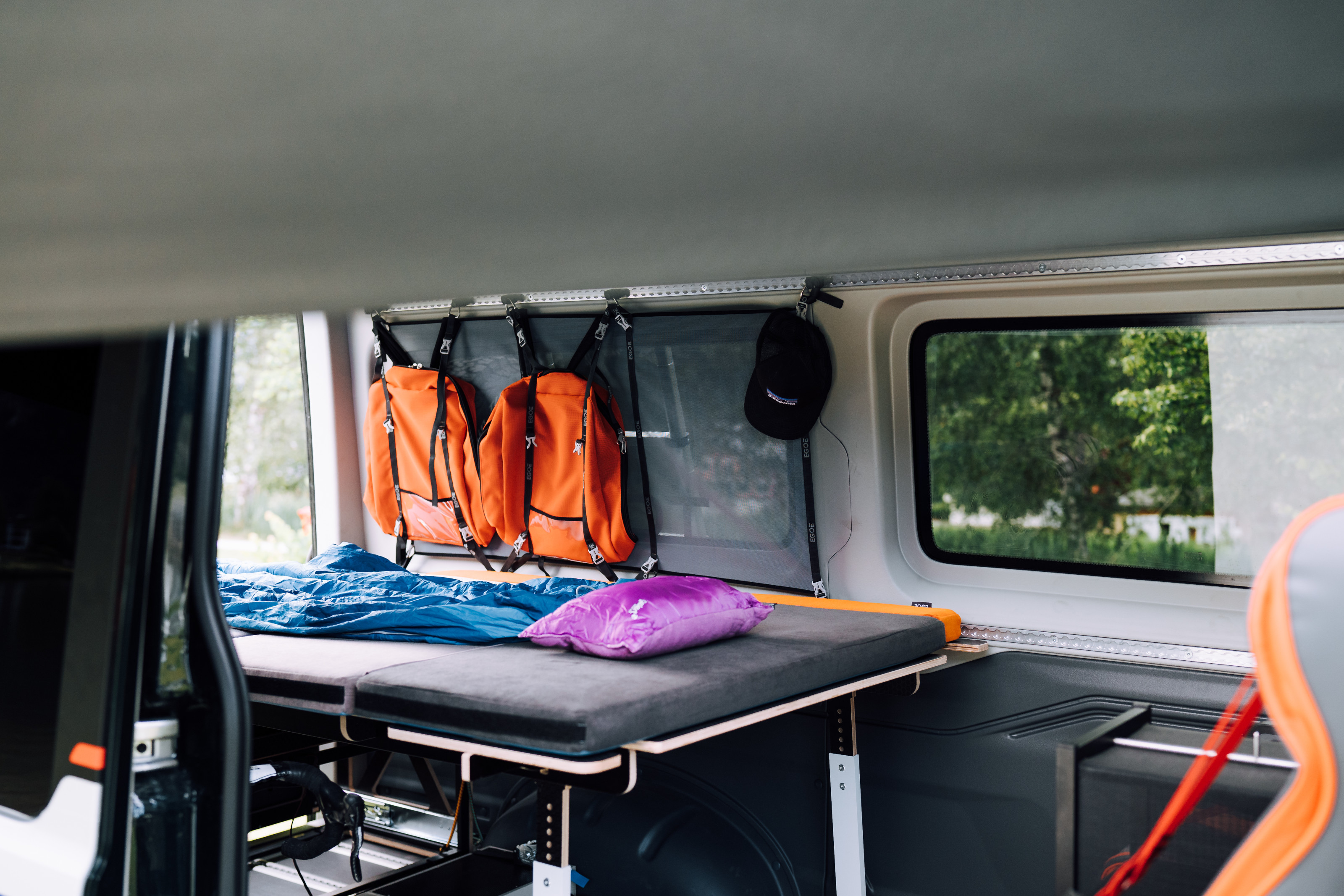 The Terrastorm interior can include a fold-down bed