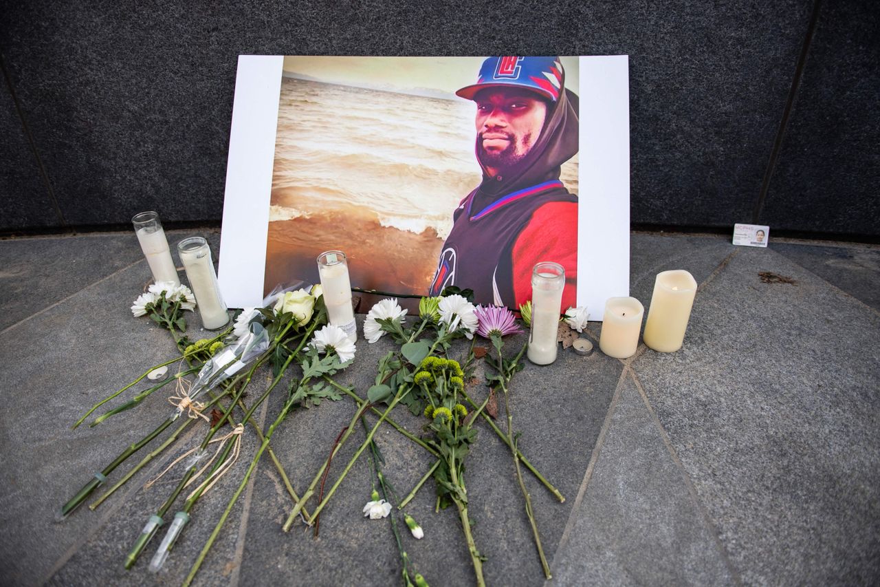 A memorial in Boston for Tyre Nichols. 