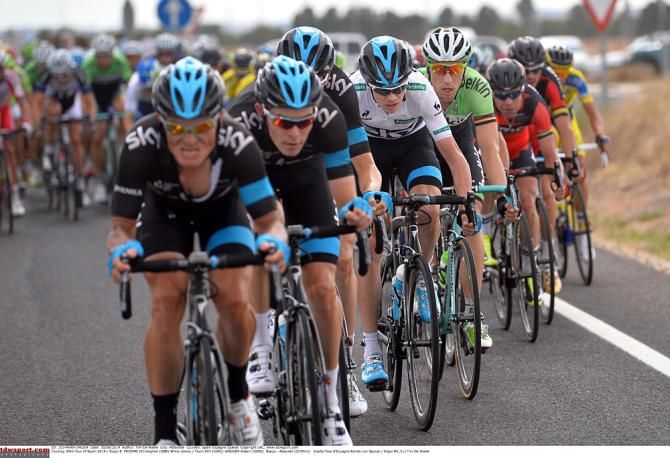 Team Sky takes a turn on the front