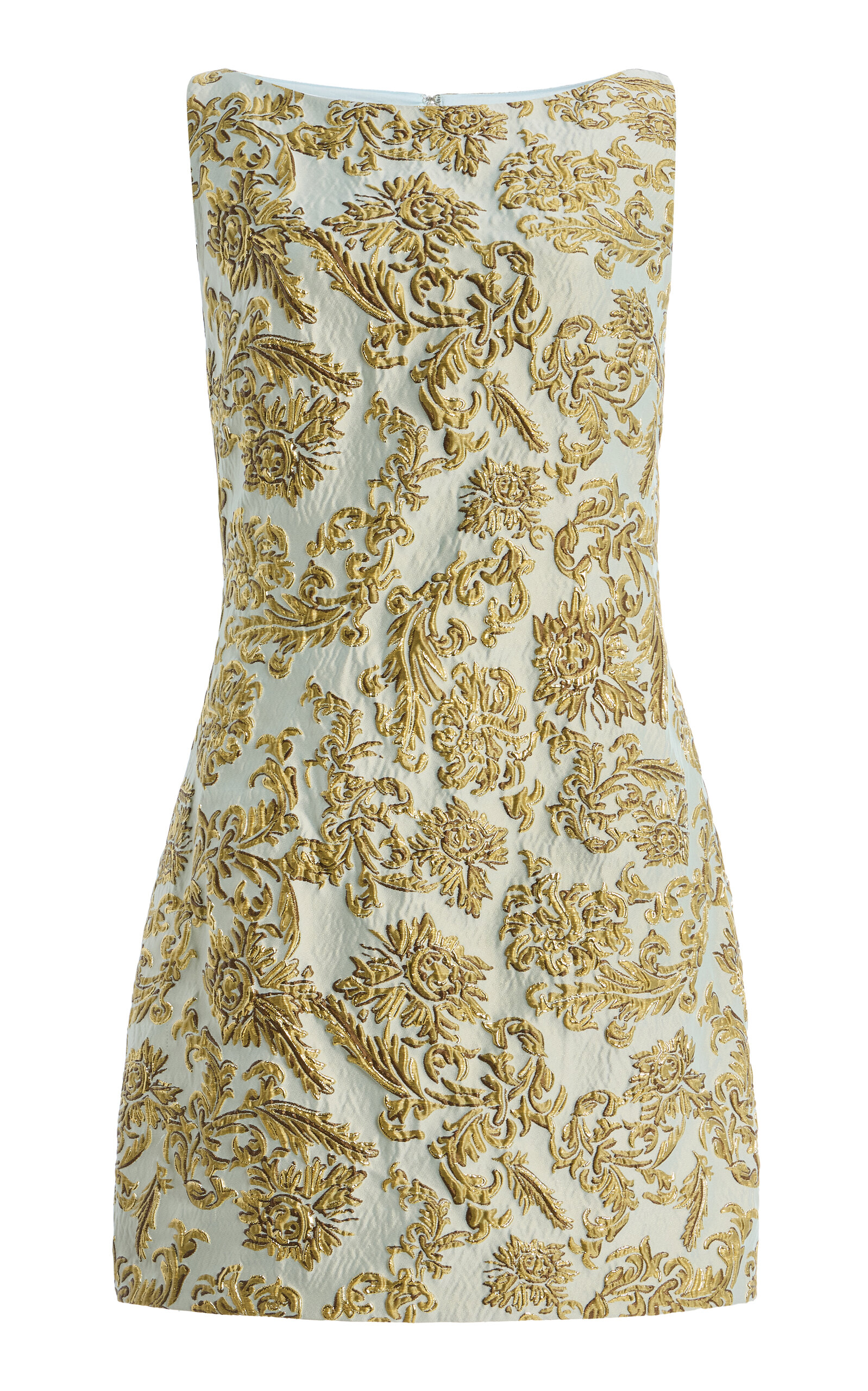 Mimi Metallic-Brocade Mini Dress