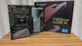 Gigabyte Z790 Aorus Master X motherboard and box