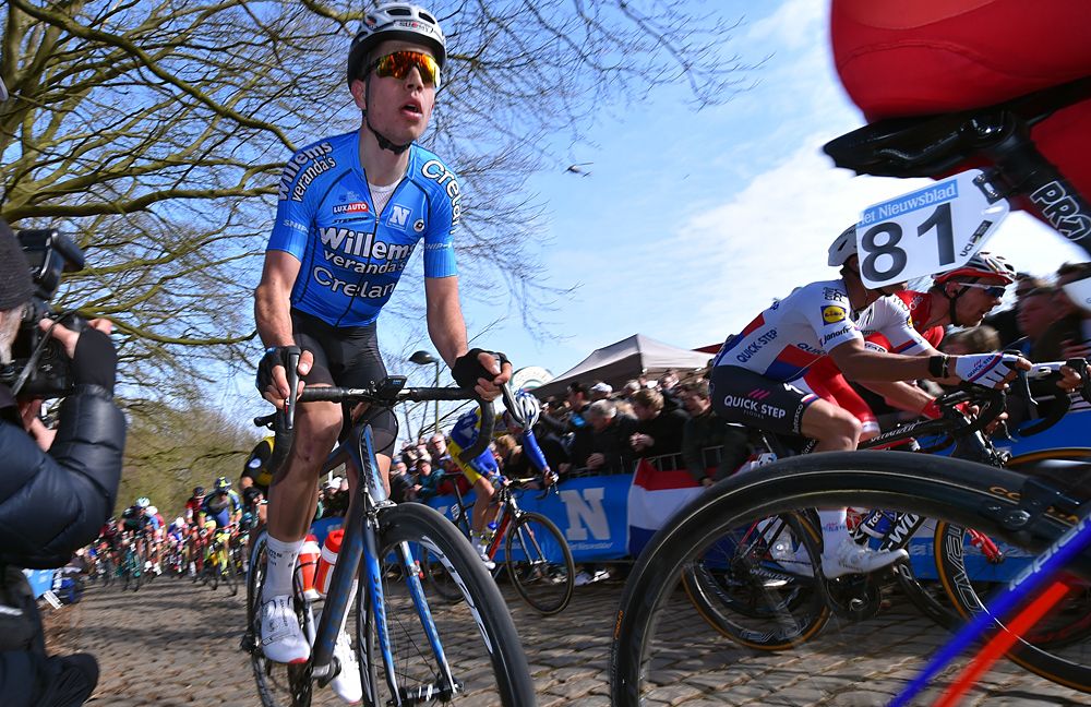 Wout Van Aert in the top 10 at Gent-Wevelgem 2018