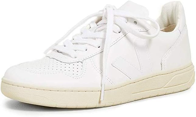 Veja, Veja Women's V-10 Lace Up Sneakers, Extra White, 9 Medium Us