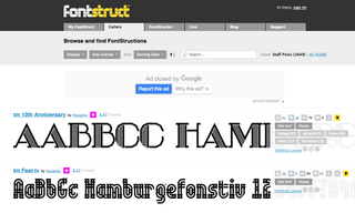 A screenshot from FontStruct, one of the best places to download free fonts