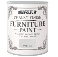 Rust-Oleum Chalky Finish Furniture Paint – Winter Grey, 750ml | RRP  £14, now £12 on Argos