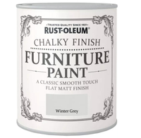 Rust-Oleum Chalky Finish Furniture Paint – Winter Grey, 750ml |RRP &nbsp;£14, now £12 on Argos