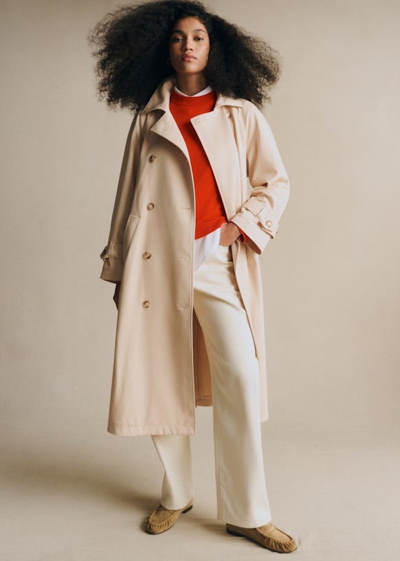 Pierce Coat - Light Beige - Viscose Ecovero&trade; Lenzing&trade; - S&eacute;zane