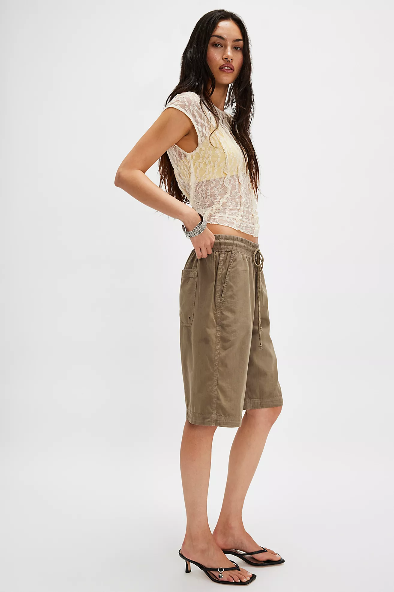 Saylor Poplin Pull-On Shorts