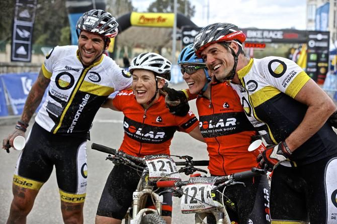 Sandra Santanyes and Claudia Galicia won the stage and took over the women's lead