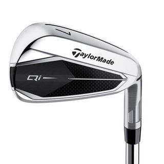 The TaylorMade Qi iron on a white background