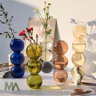 Bubble style glass vases