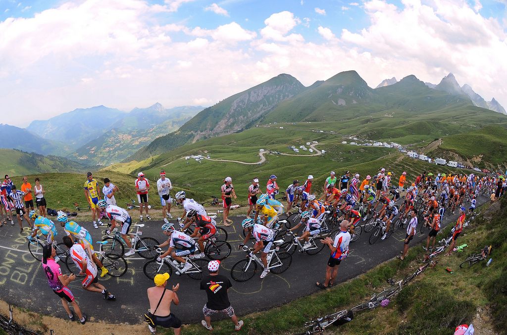 Alberto Contador wore the yellow jersey when the Tour de France went over the Col d'Aubisque during the 2010 edition