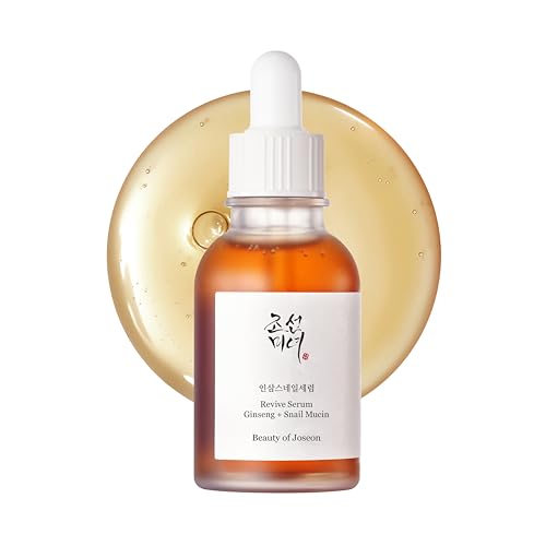 Beauty of Joseon Revive Snail Mucin Ginseng Serum Hydrating Peptide Facial Moisturizer Dark Spot Acne Scar Remover for Sensitive Face. Korean Skin Care for Men and Women (2 Fl.oz.)