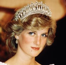 Princess Diana with tiara