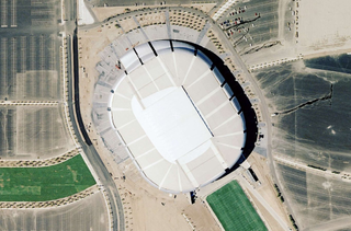 bird's eye view of the University of Phoenix Stadium taken in 2007.