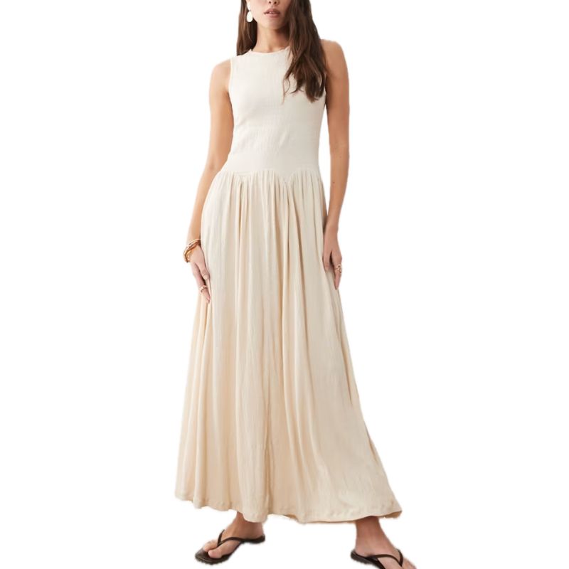 ASOS, Colour Block Crinkle Midi Dress