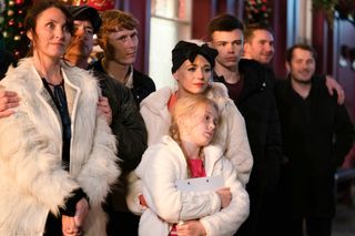 Lola Pearce and Lexi Pearce are at the carol concert