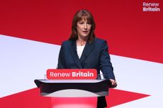 Chancellor of the Exchequer Rachel Reeves speaks on stage during day two of the Labour Party conference