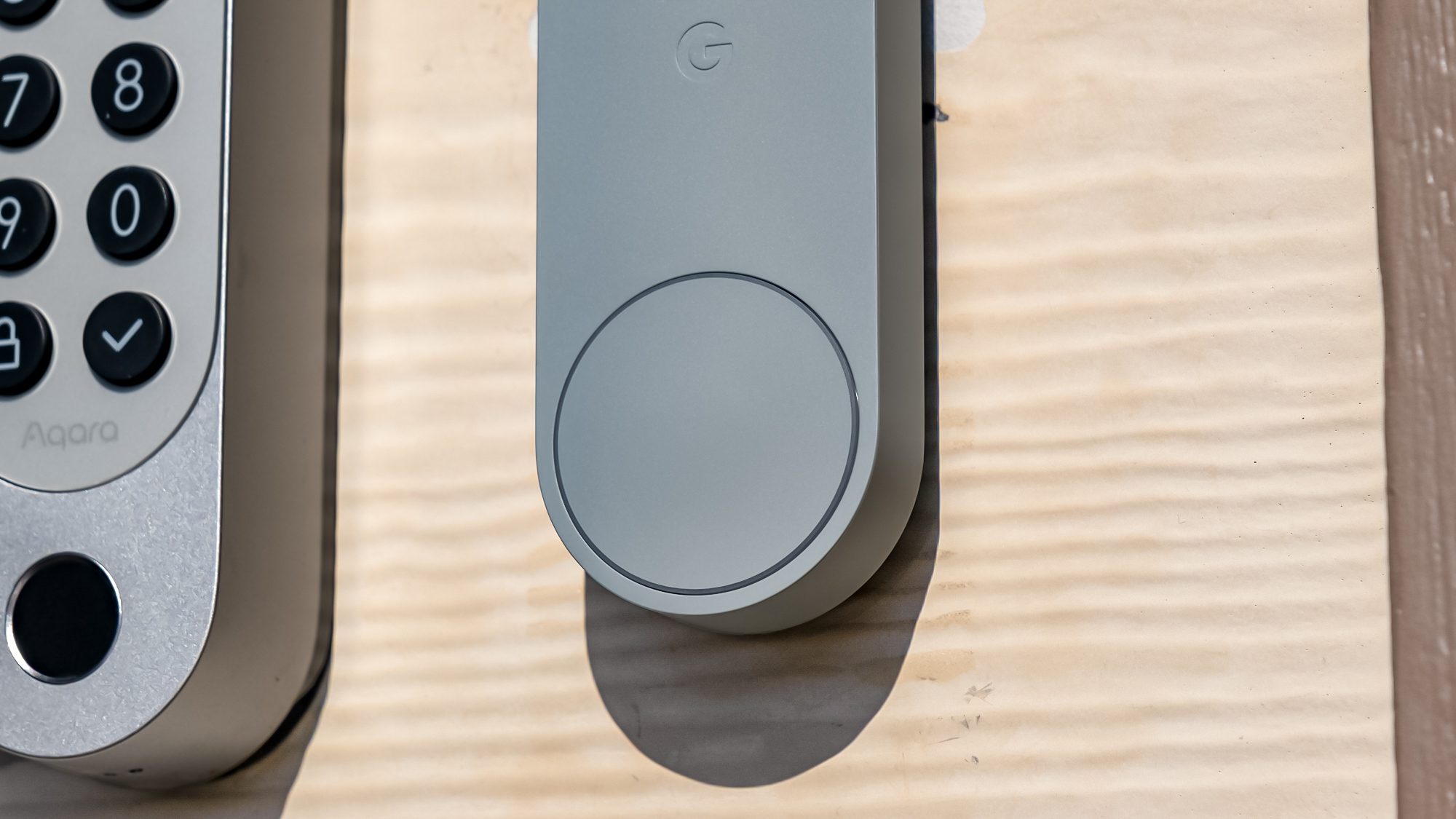 Google Nest Doorbell (wired, 3rd gen) mounted to an exterior wall