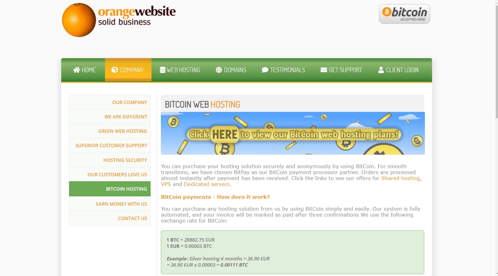 OrangeWebsite's homepage