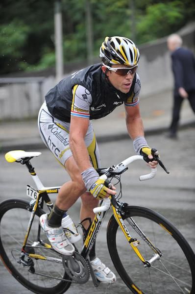 Kim Kirchen (Columbia-HTC) rides in Vuelta a Espa&ntilde;a stage four.