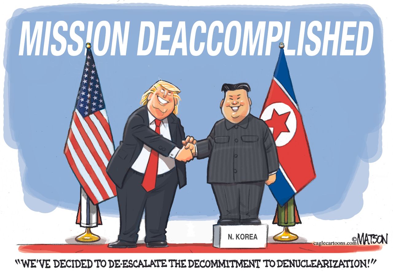 Political&amp;amp;nbsp;Cartoon&amp;amp;nbsp;U.S. Trump North Korea Nuclear Summit Weapons Kim Jong Un