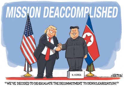Political&nbsp;Cartoon&nbsp;U.S. Trump North Korea Nuclear Summit Weapons Kim Jong Un