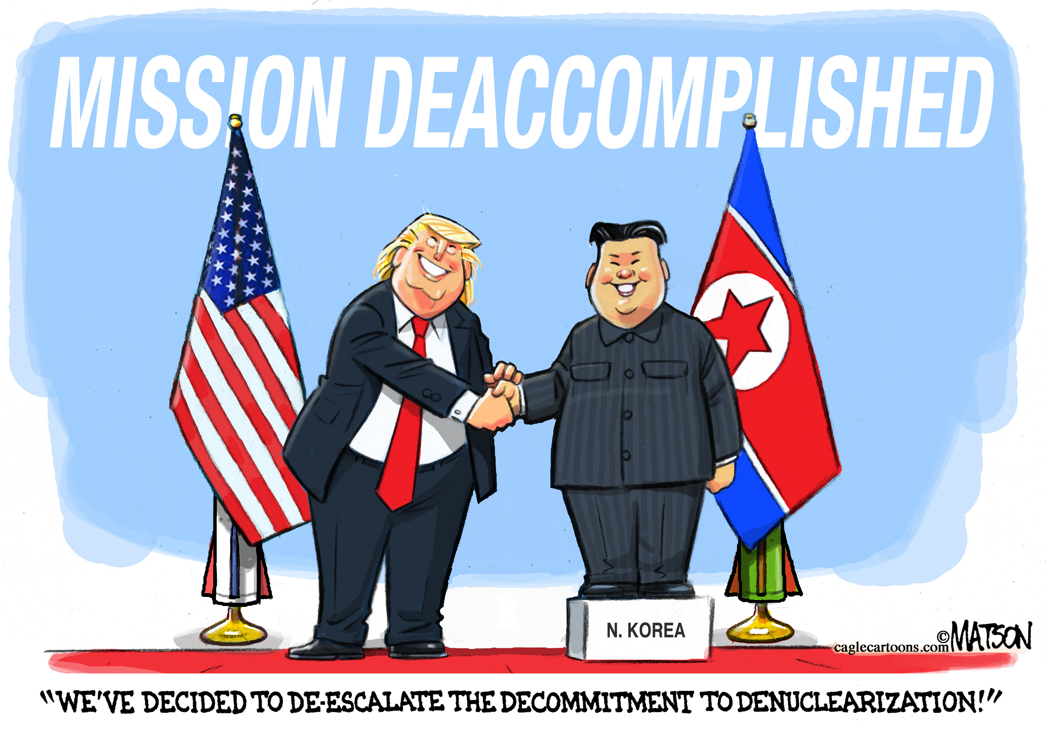 Political Cartoon U.S. Trump North Korea Nuclear Summit Weapons Kim ...