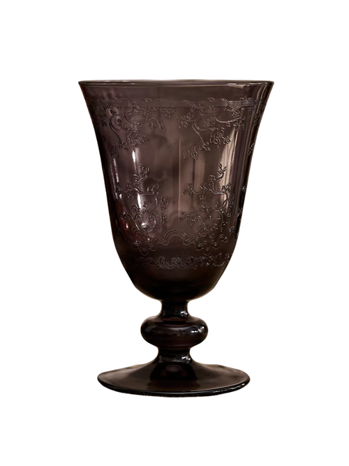 Smoked Thorny Floral Glass