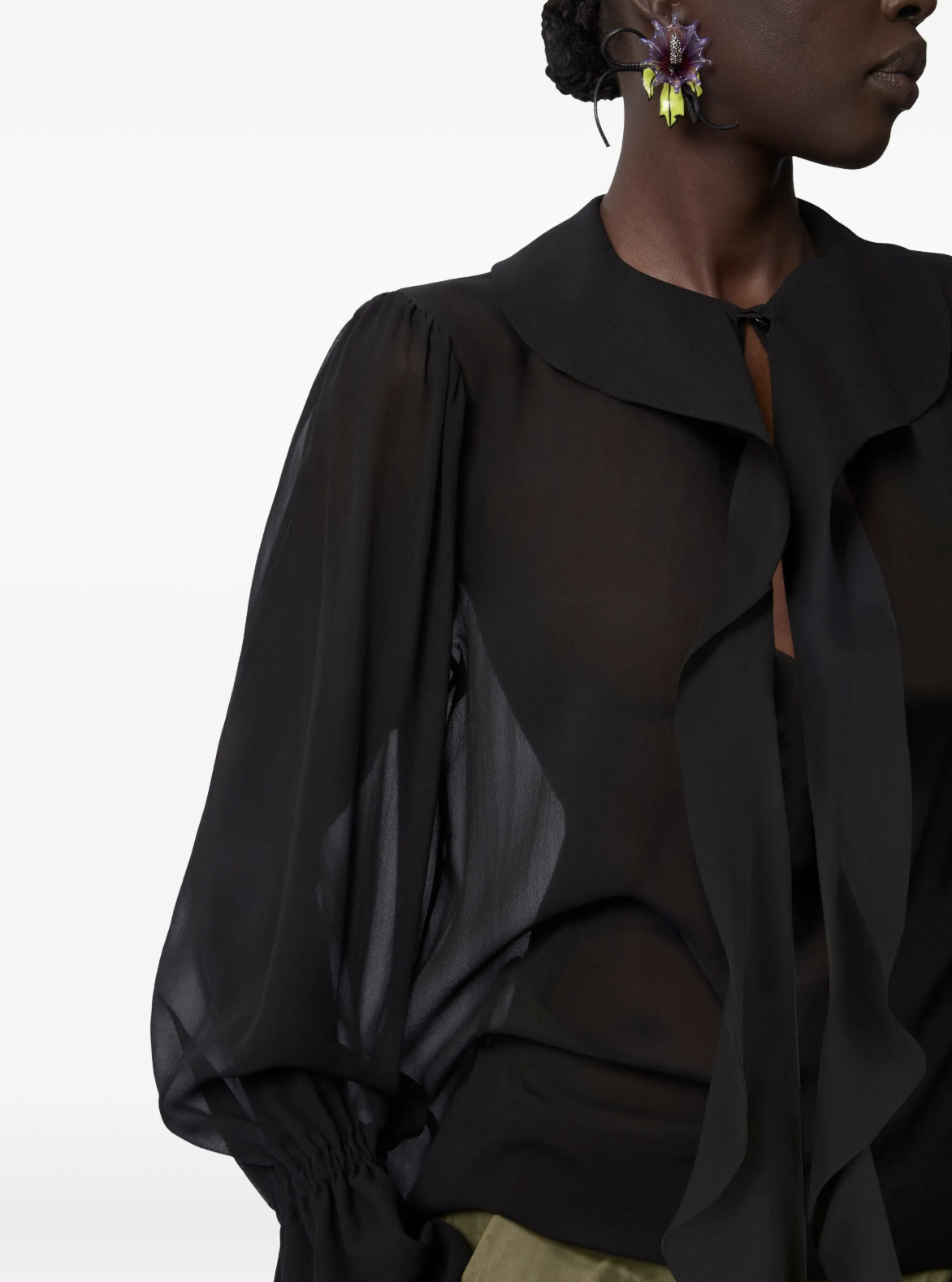 Nina Ricci, Lavalliere Ruffled Shirt