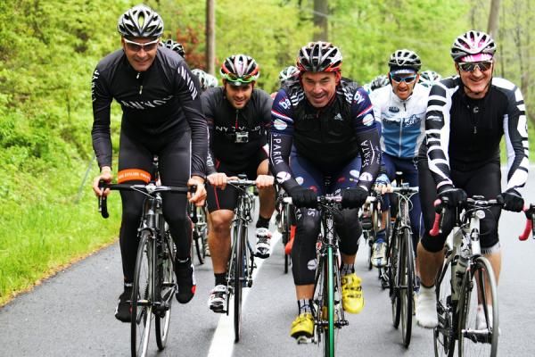 Crossing the New York State Line with John Eustice and Jean Putzer , Zabel leads the climb.