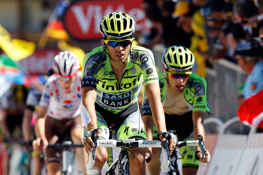 Alberto Contador finishes stage 20