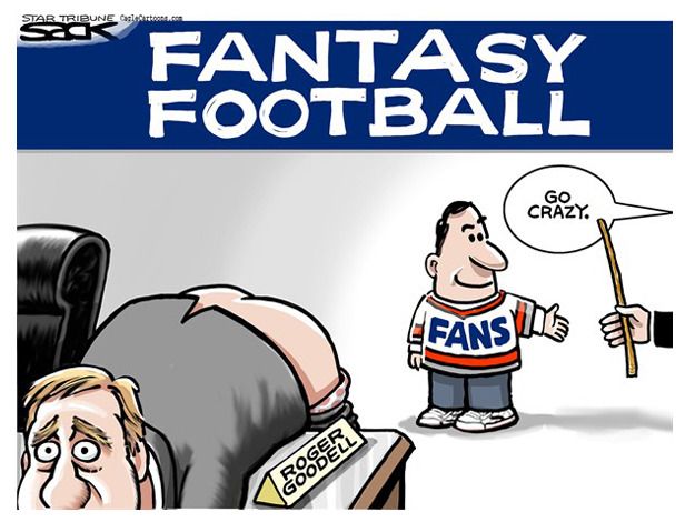 Editorial cartoon sports NFL Goodell