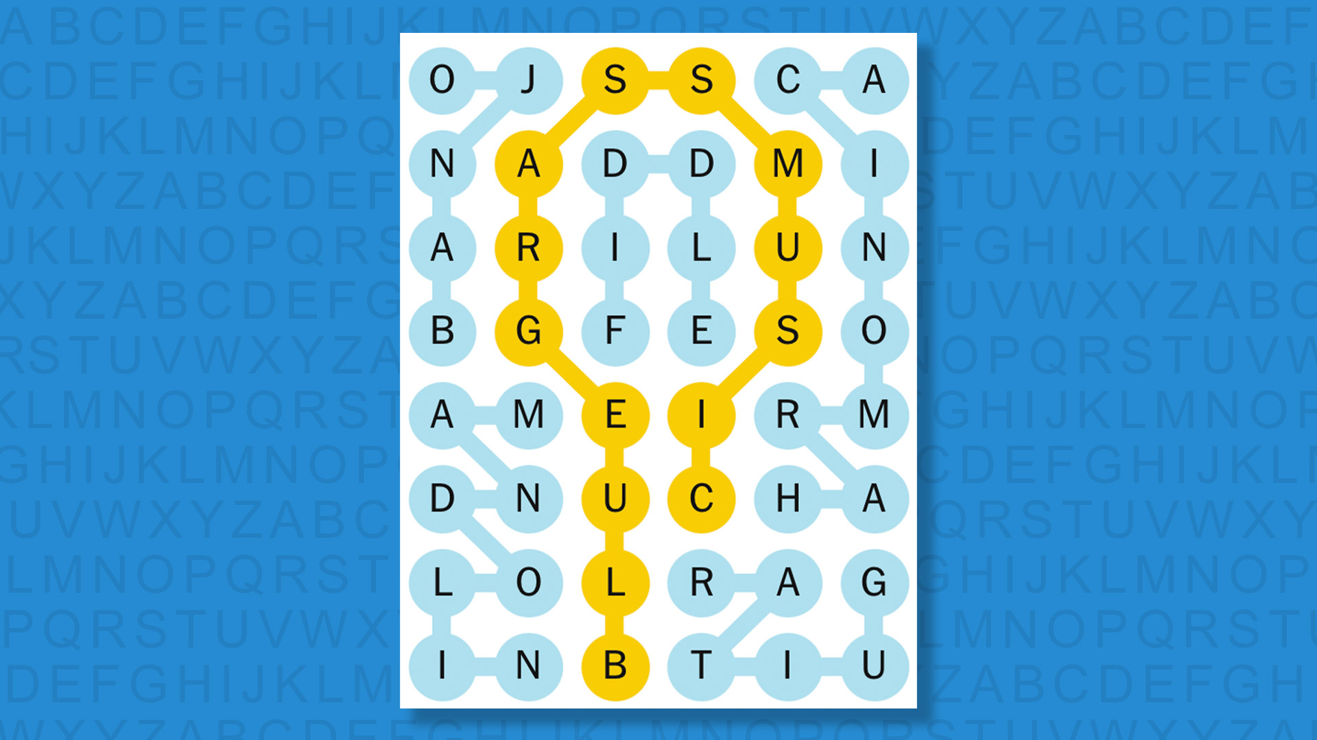 إجابات NYT Strands للعبة 740 على خلفية زرقاء