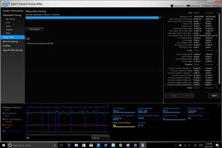 Intel XTU 30-minute CPU stress test shows no thermal throttling, but occasional power throttling to keep the chassis from getting too hot.