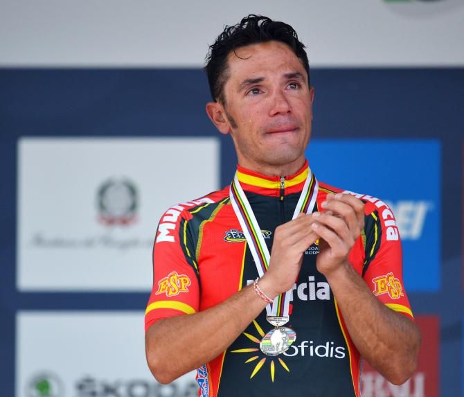 There was no hiding the tears for Joaquim Rodr&iacute;guez (Spain) on the 2013 podium
