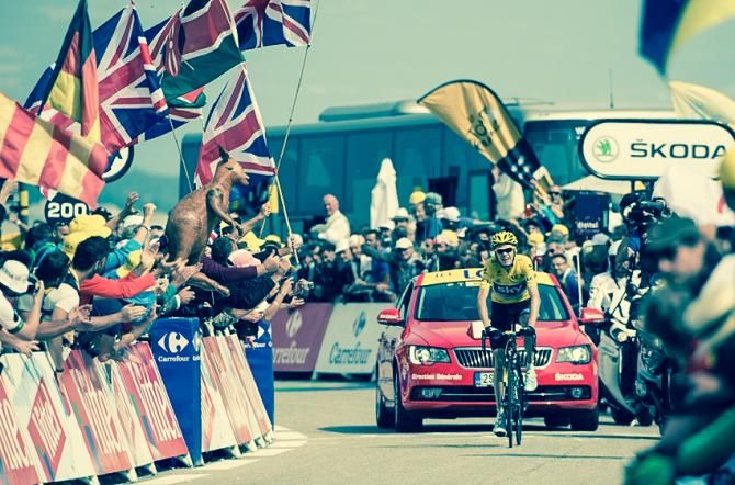 Chris Froome (Sky) joined Eddy Merckx as the only riders to win a Tour stage on Mont Ventoux while wearing the yellow jersey