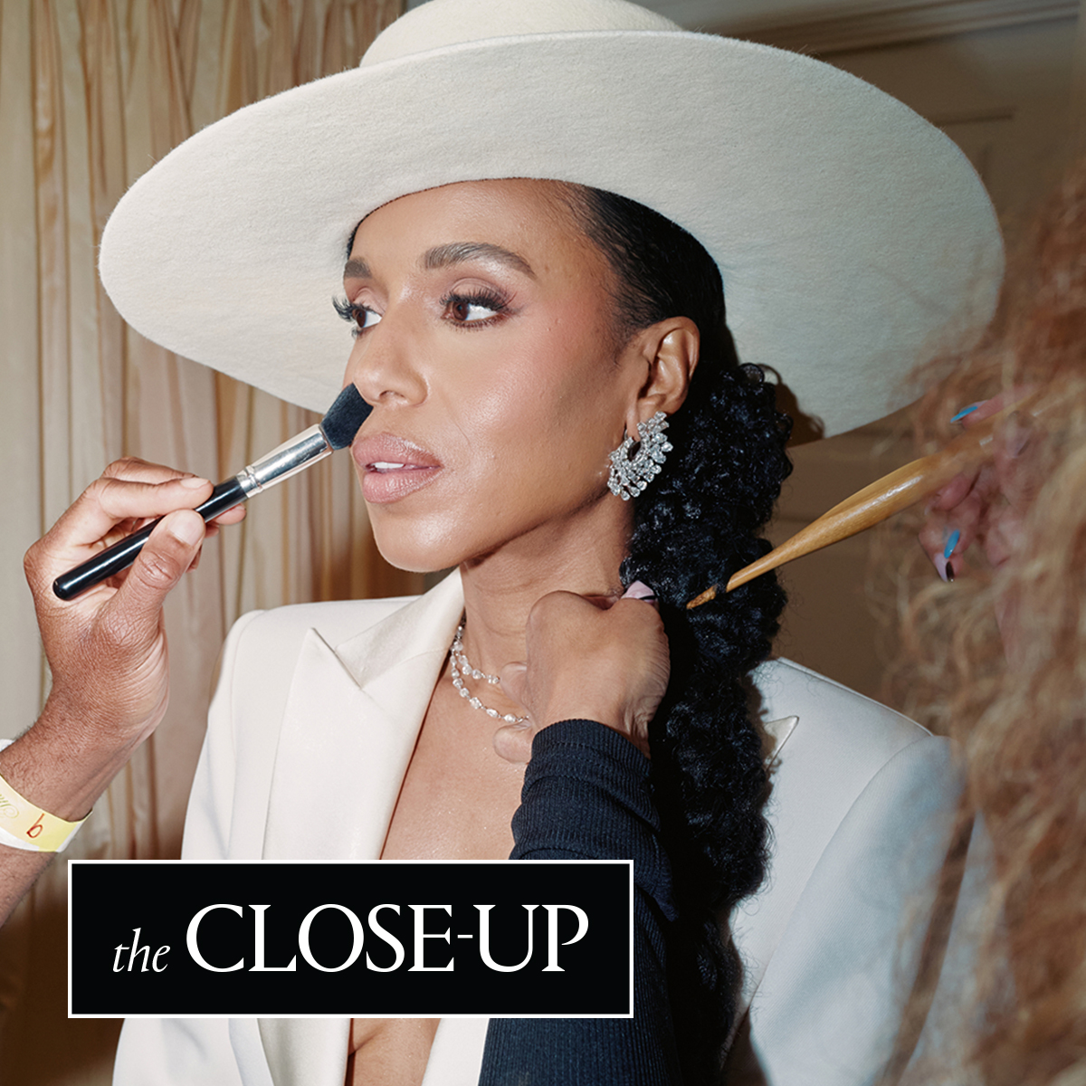 Kerry Washington getting ready for the 2025 Met Gala