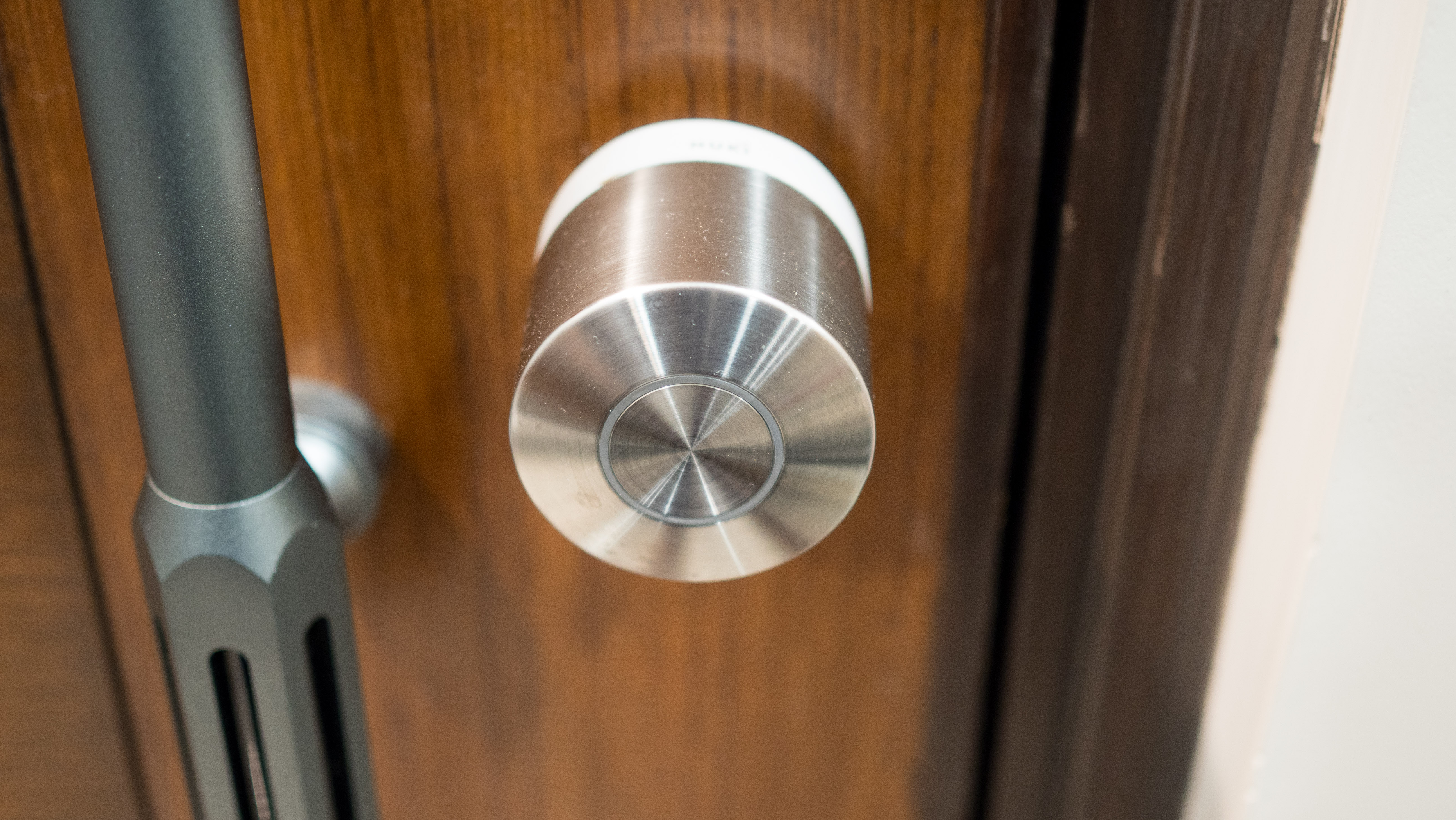 Nuki Smart Lock Ultra installed on a door