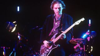 Billy Corgan onstage with Smashing Pumpkins at Lollapalooza '94