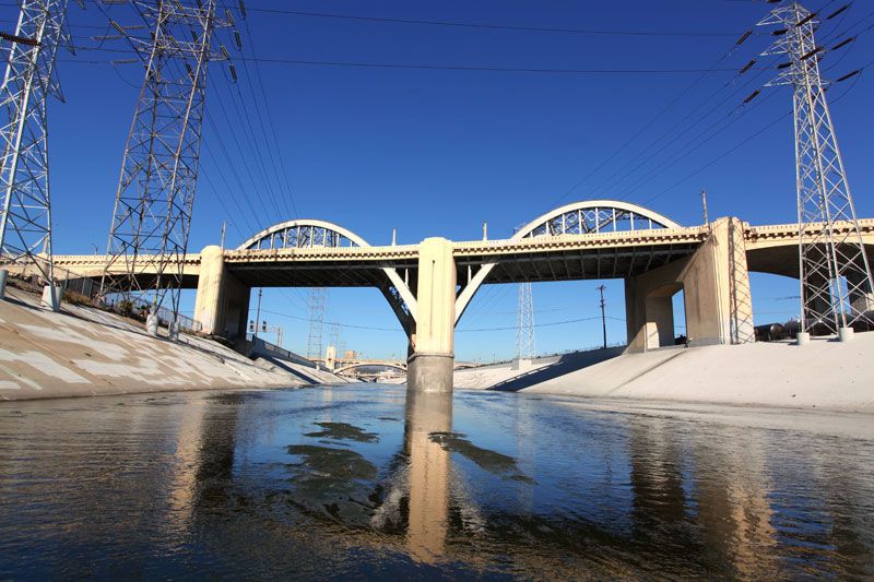 Los Angeles River at Sixth Street viaduct