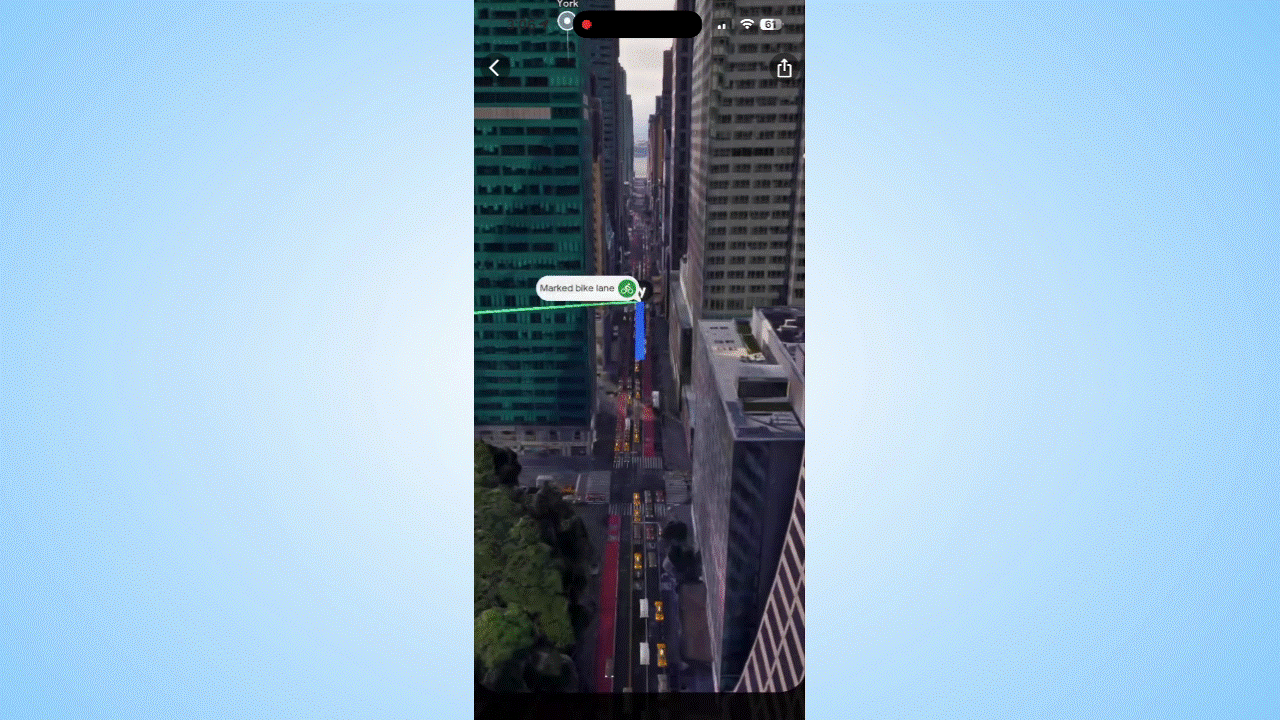 Google Maps Immersive View animations.