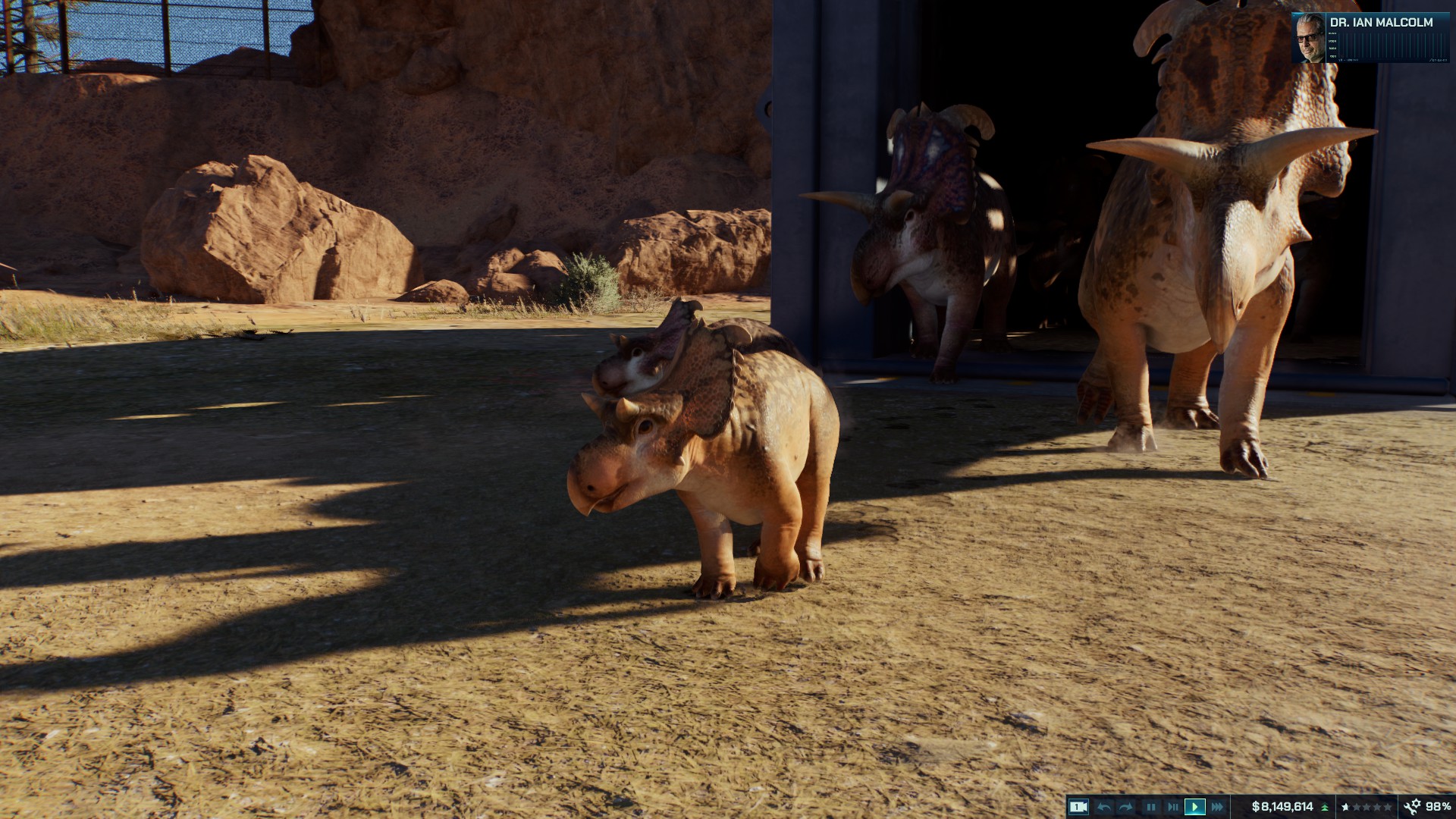 Triceratops in Jurassic World Evolution 3