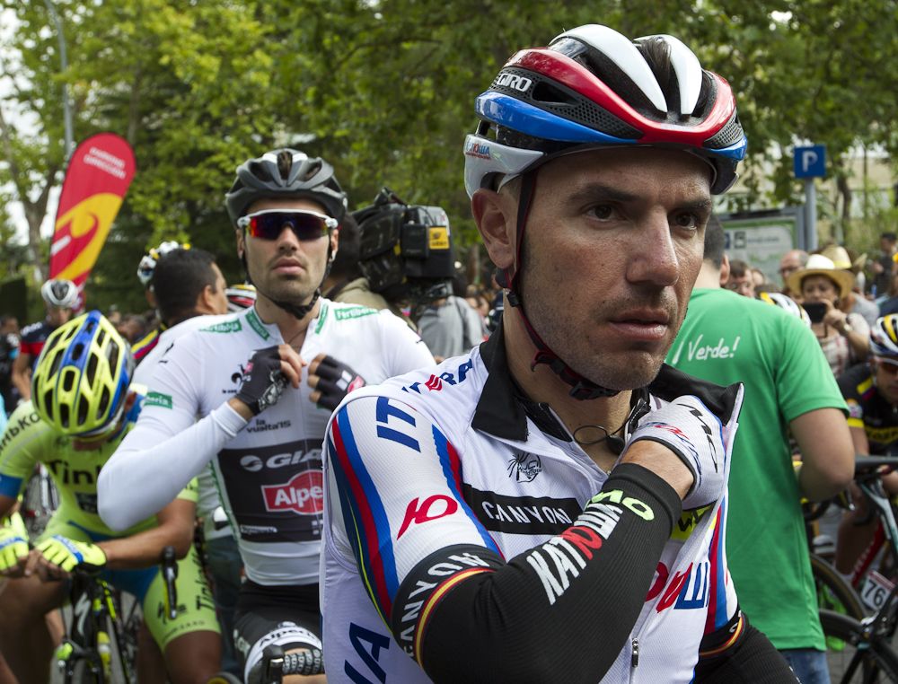 Joaquin Rodriguez and Tom Dumoulin before the stage 14 start.
