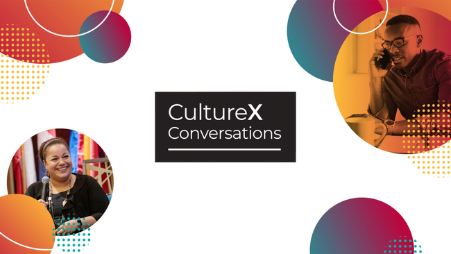 CultureX Conversations key art.