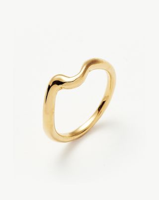 Molten Wave Stacking Ring | 18ct Gold Plated Vermeil